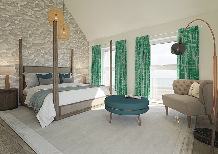 Bamboo Brights, Jade - Made To Measure Curtains - Image 8